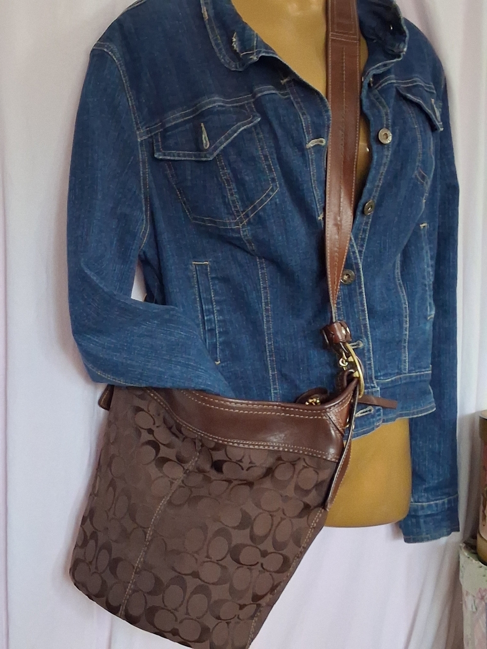 Coach Bleecker Signature Canvas and Leather Bucket